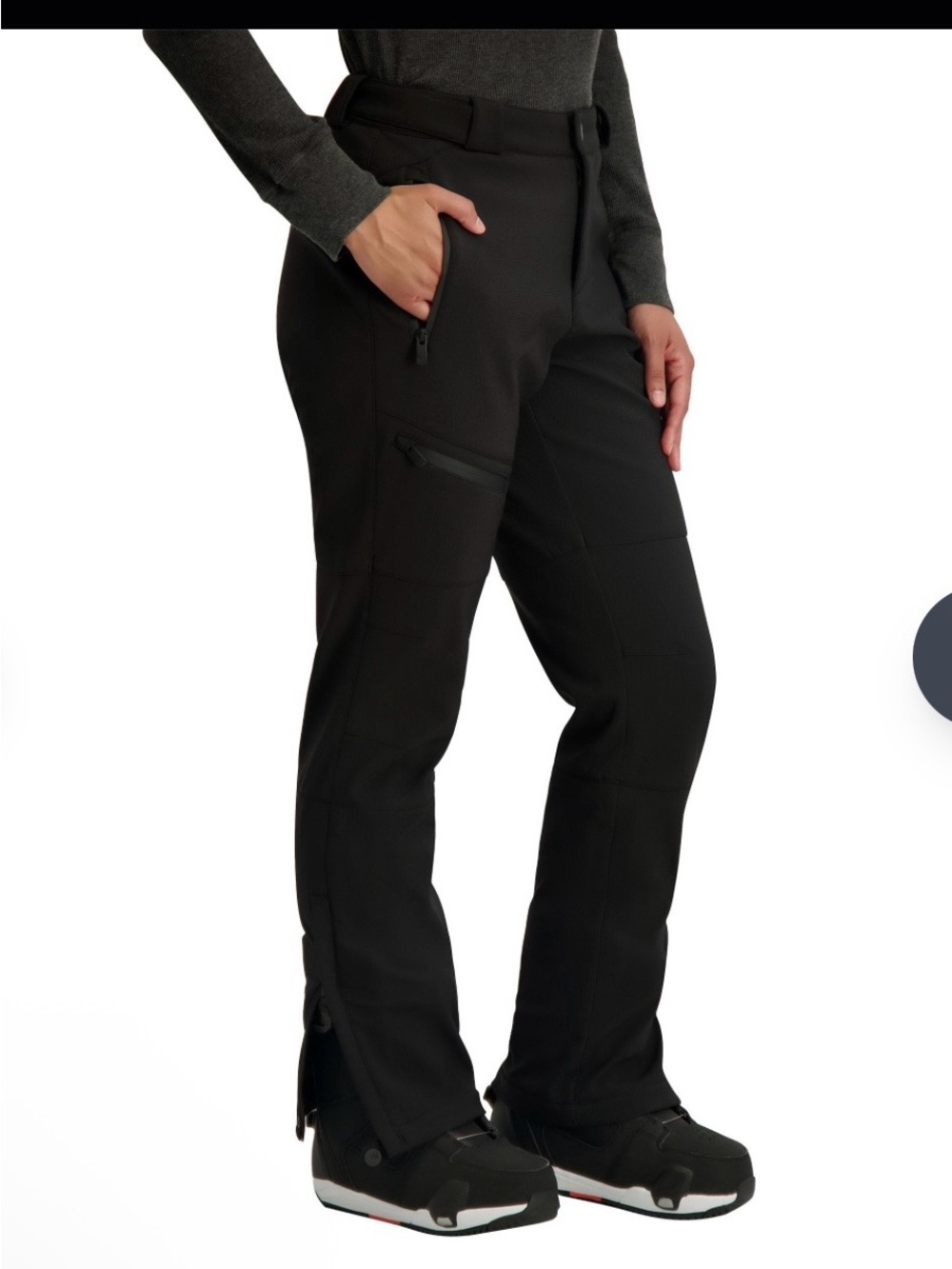 Roxy Black Boot-Cut Softshell Pants